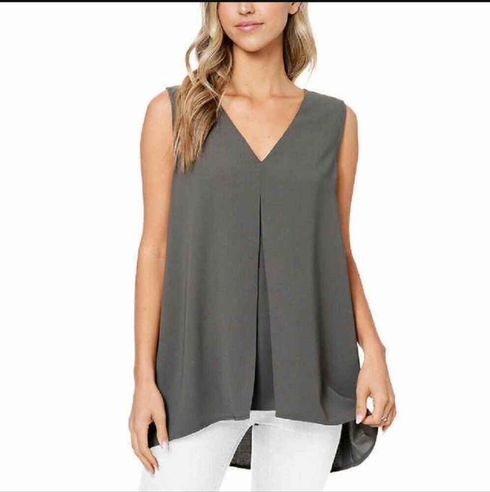 NWT Fever Olive Green V-Neck Tunic Size Small